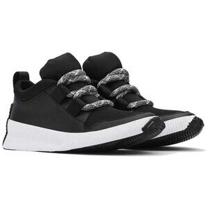 Sorel Women's Black Out N About Plus Street NL3610-010 Leather Sneaker Size 9